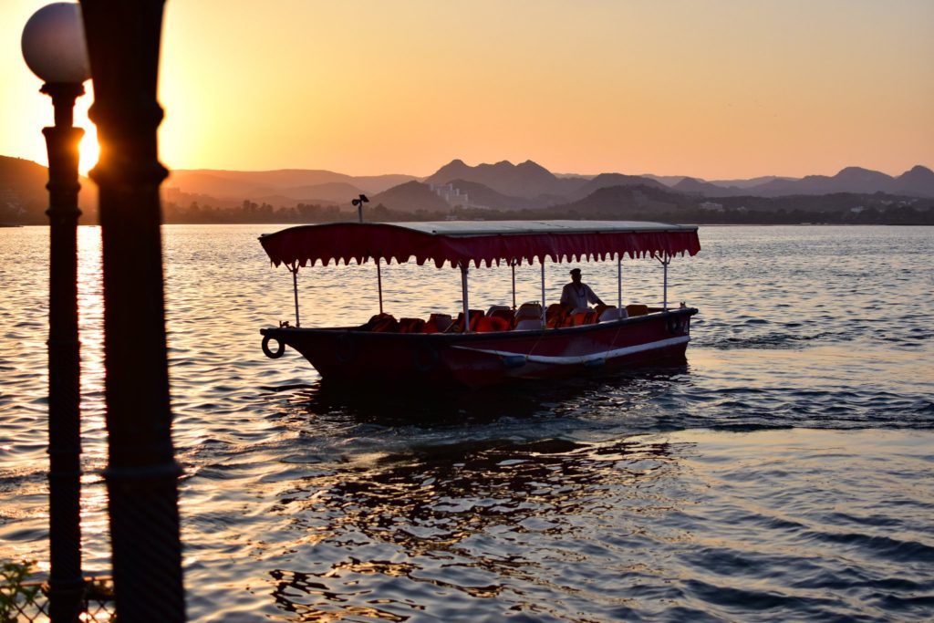 Small Boat on the Water in Udaipur
