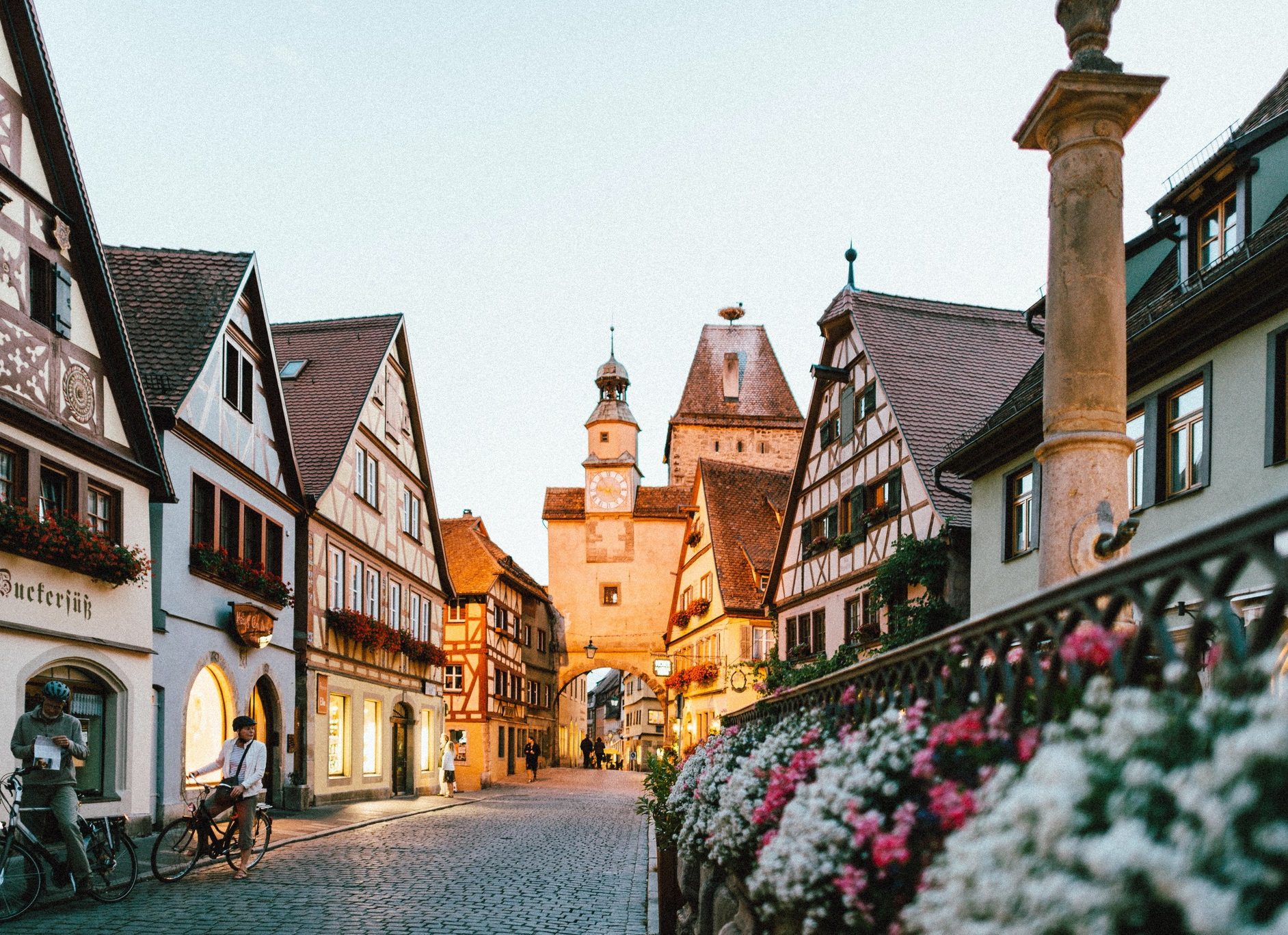 Beautiful Town Of Rothenburg Ob Der Tauber In Germany