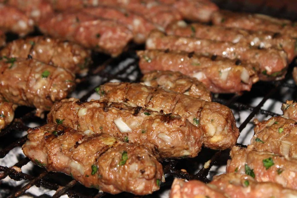 Delicious Traditional Food - Cevapi on a Grill in North Macedonia