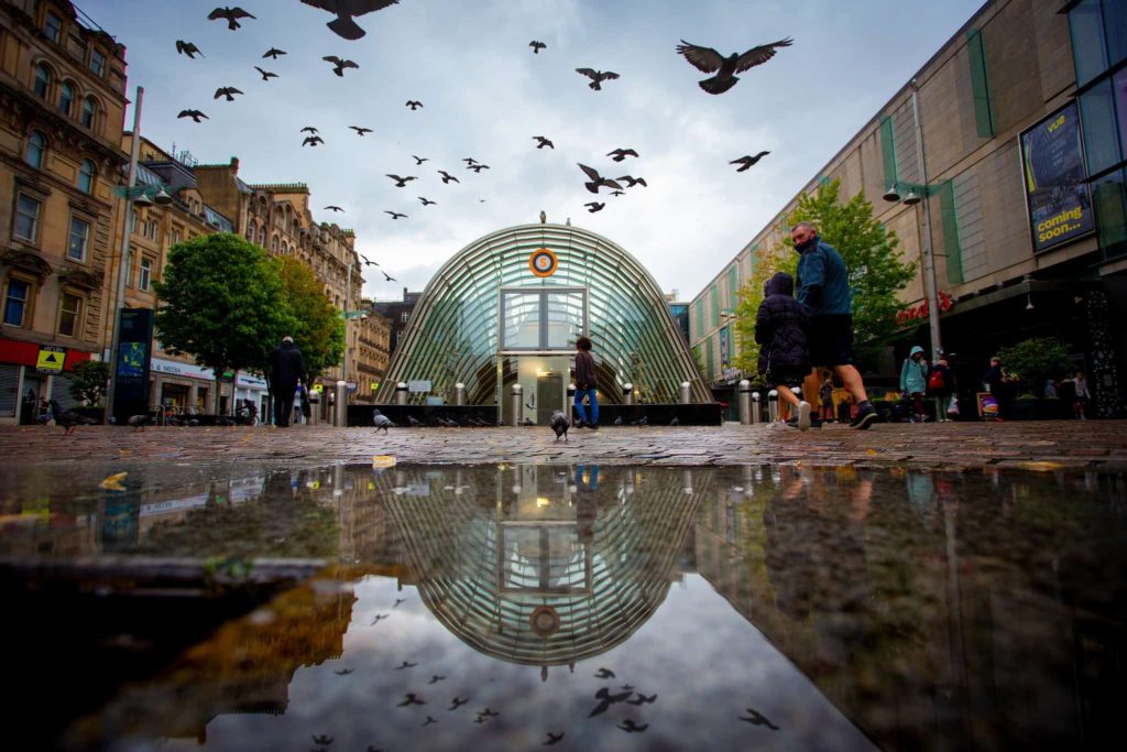 Public Square in Glasgow After the Rain