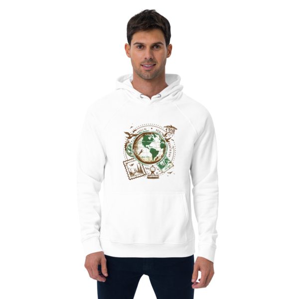 Globe & Stamps Unisex Eco Hoodie