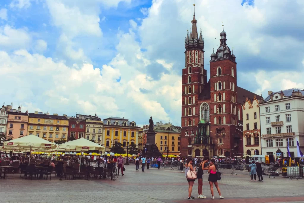 An Image of the Main Market Square in the Morning