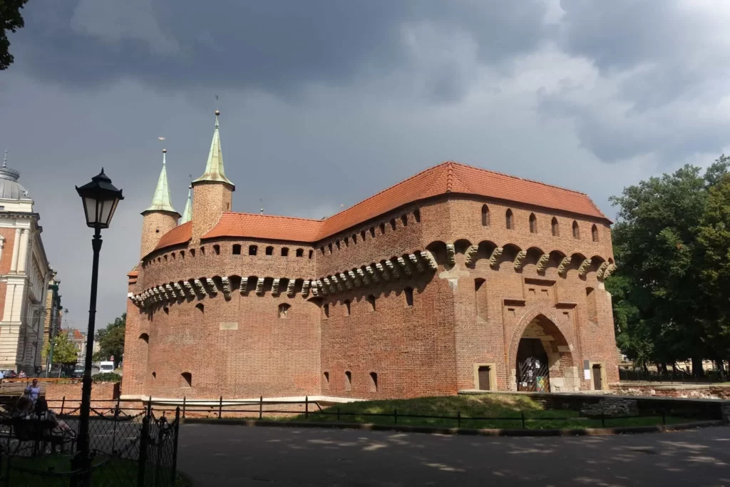 View of the Krakow Barbican, a Historic Fortification