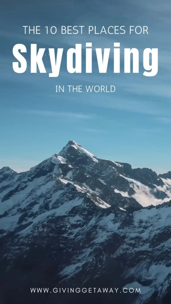 The 10 Best Places for Skydiving in the World Banner 1