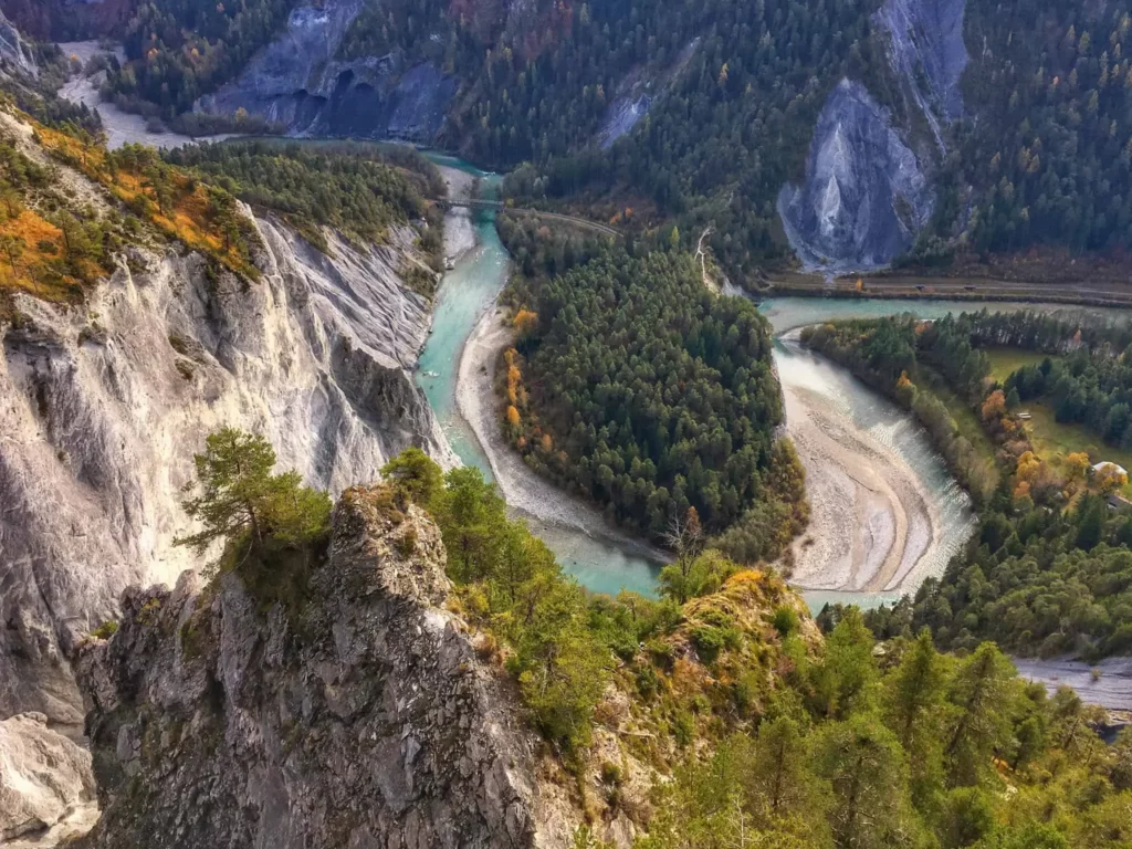 The Stunning Rheinschlucht, or Swiss Grand Canyon, Captivates Visitors With Its Breathtaking Natural Beauty and Rugged Landscapes.