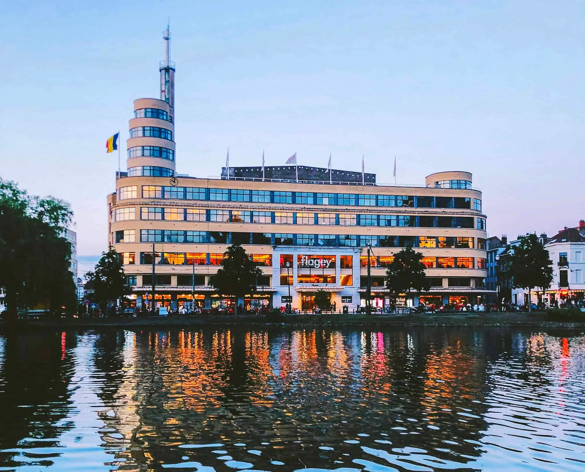 Located in Central Brussels, the Flagey Building Serves as a Testament to Architectural Innovation and Cultural Importance.