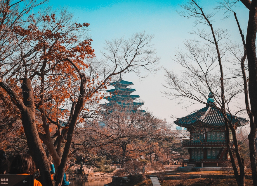 Temples In South Korea On An Autumn Day